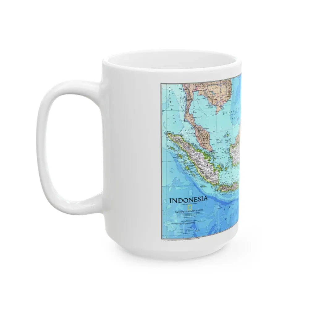 Indonesia 1 (1996) (Map) White Coffee Mug - Go Mug Yourself