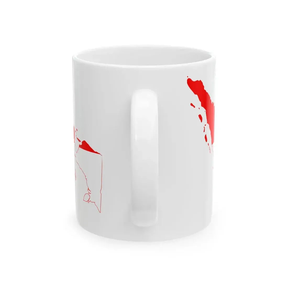 Indonesia flag map 1945-2002 (Indonesia) White Coffee Mug - Go Mug Yourself