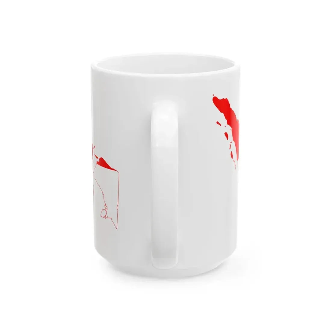 Indonesia flag map 1945-2002 (Indonesia) White Coffee Mug - Go Mug Yourself