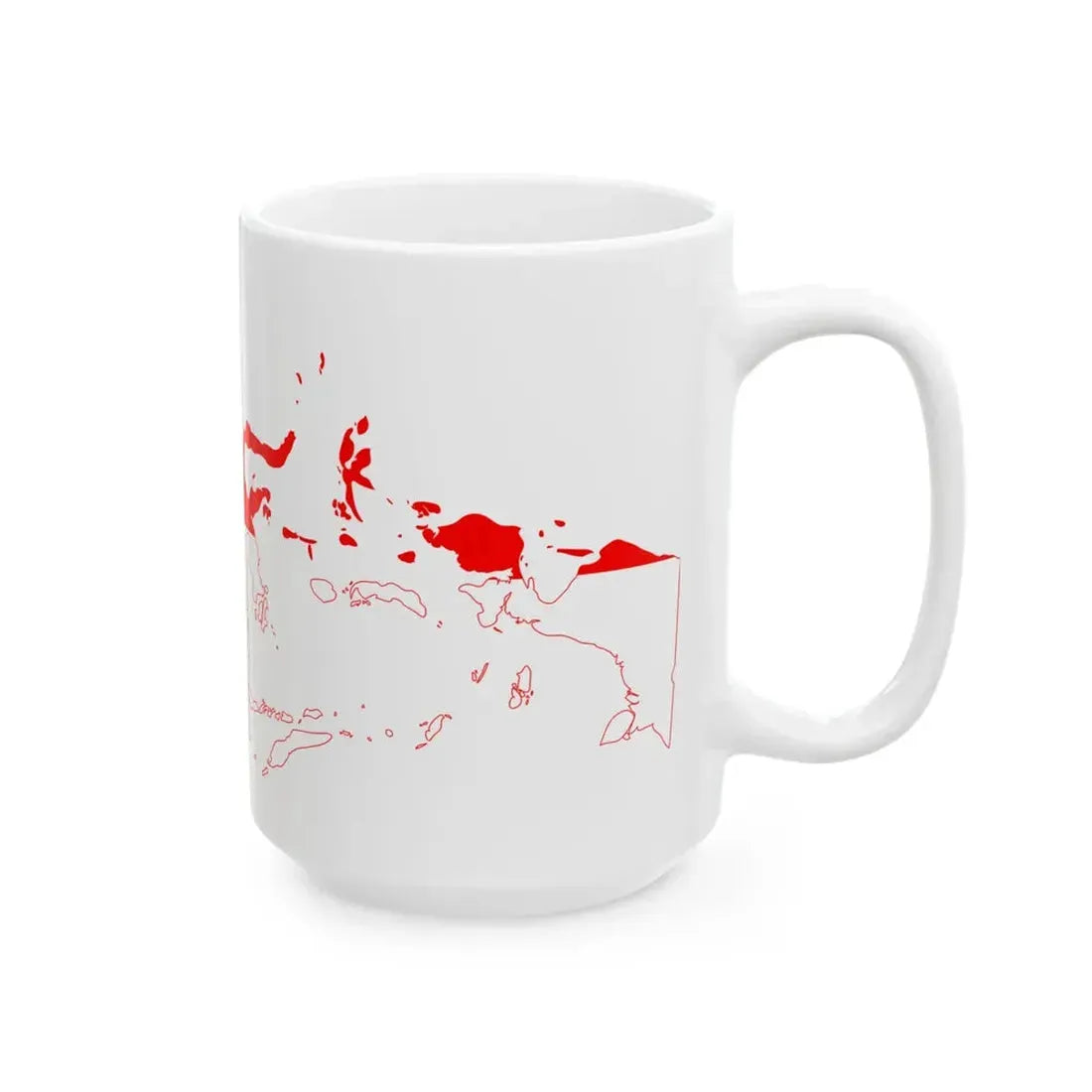 Indonesia flag map 1945-2002 (Indonesia) White Coffee Mug - Go Mug Yourself