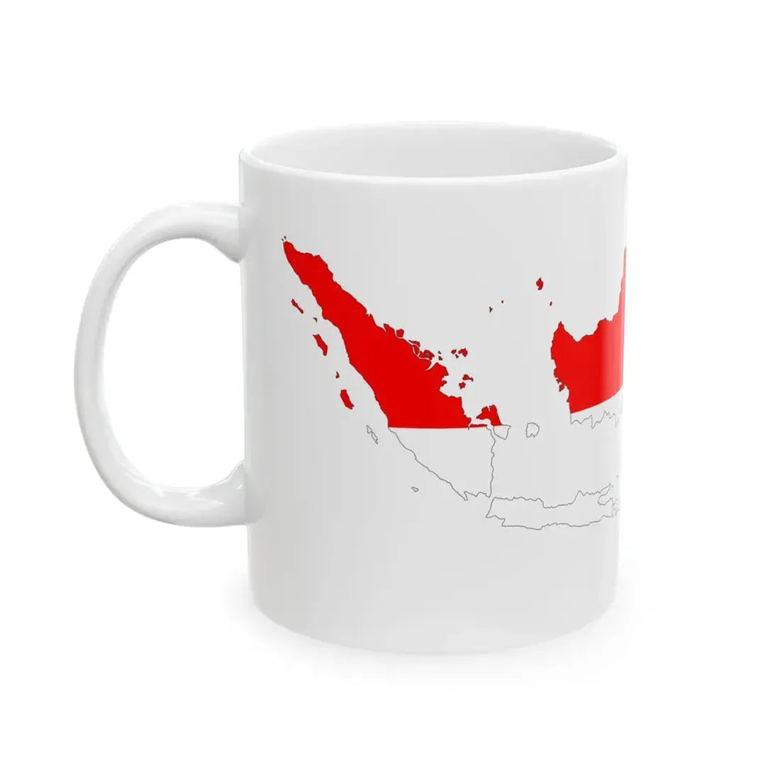 Indonesia Map Flag (Indonesia) White Coffee Mug - Go Mug Yourself