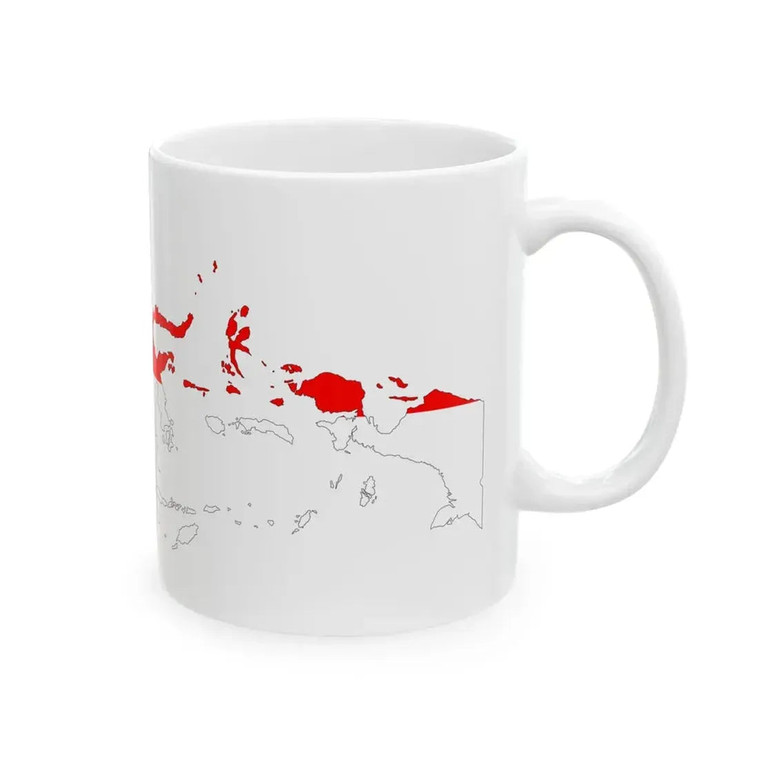 Indonesia Map Flag (Indonesia) White Coffee Mug - Go Mug Yourself