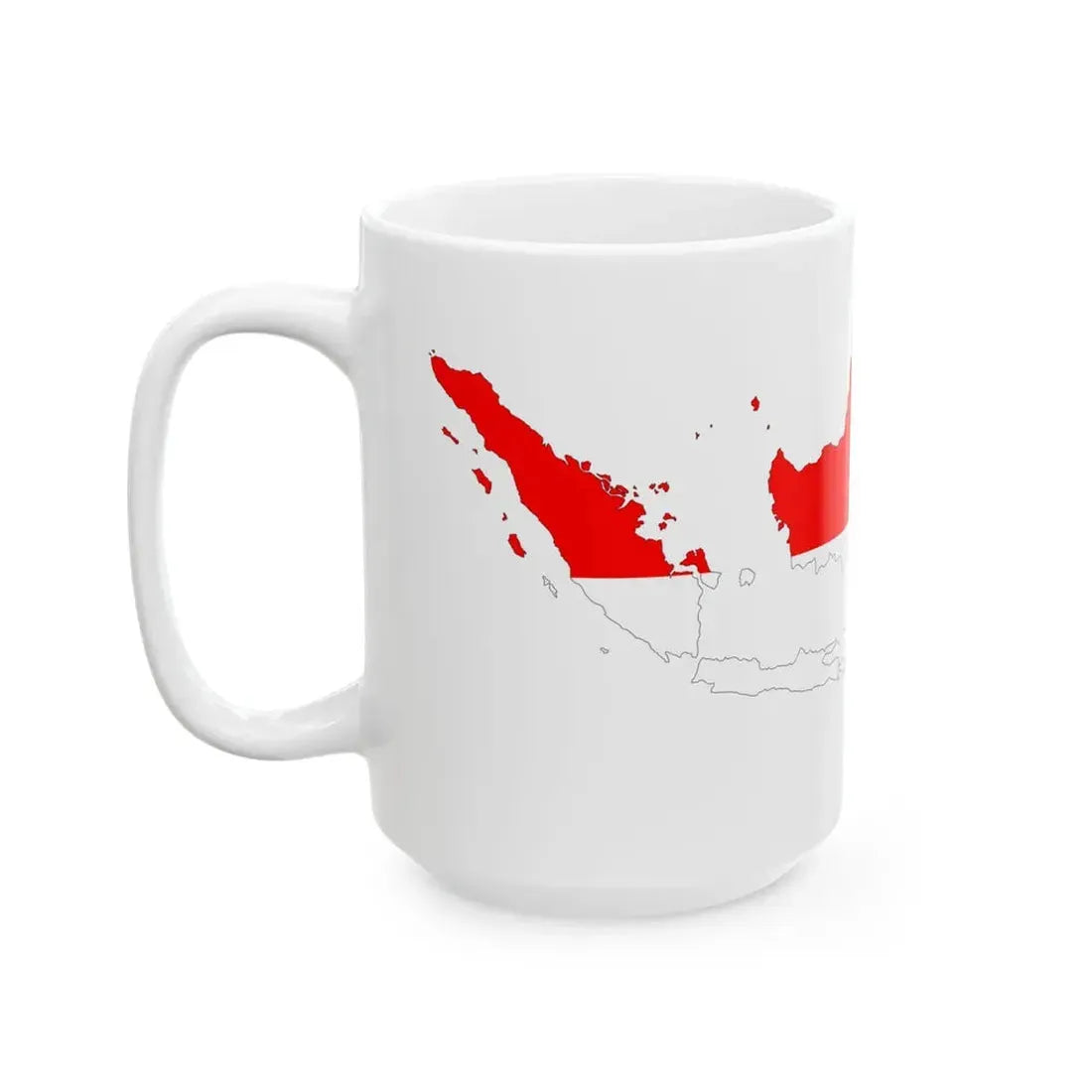 Indonesia Map Flag (Indonesia) White Coffee Mug - Go Mug Yourself