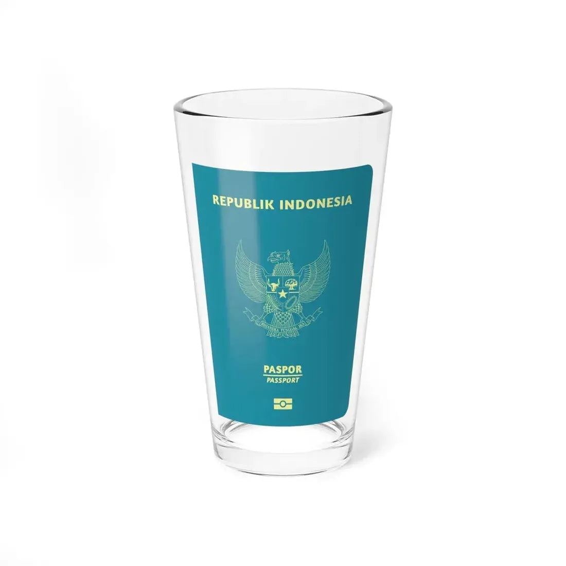 Indonesia Passport - Pint Glass 16oz 16oz - Go Mug Yourself