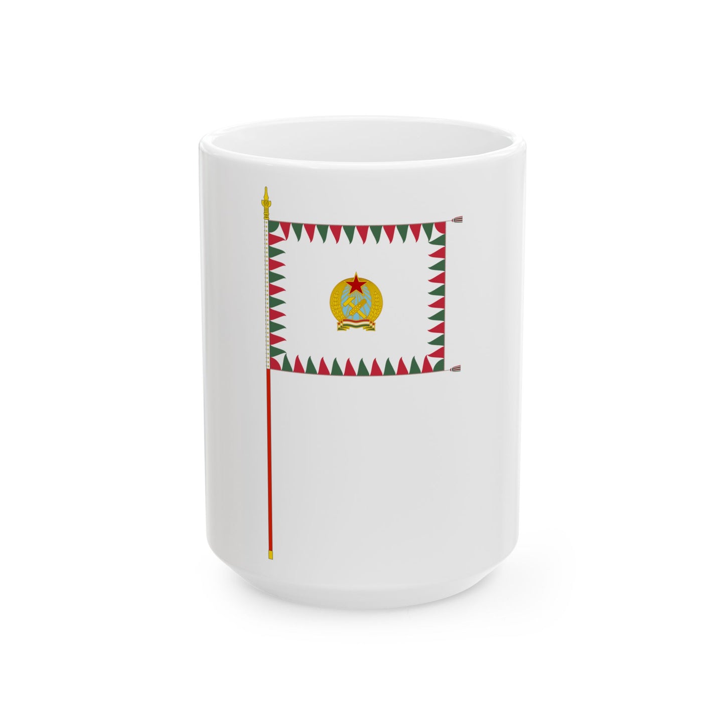 Infantry Colour of the Hungarian Defence Forces 1949-1950 with staff (Hungary) White Coffee Mug-15oz-Go Mug Yourself