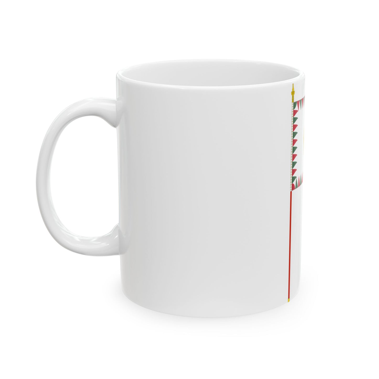 Infantry Colour of the Hungarian Defence Forces 1949-1950 with staff (Hungary) White Coffee Mug-Go Mug Yourself