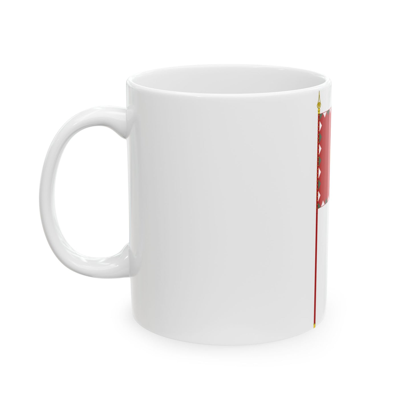 Infantry Colour of the Hungarian Peoples Army 1950-1957 with staff (Hungary) White Coffee Mug-Go Mug Yourself