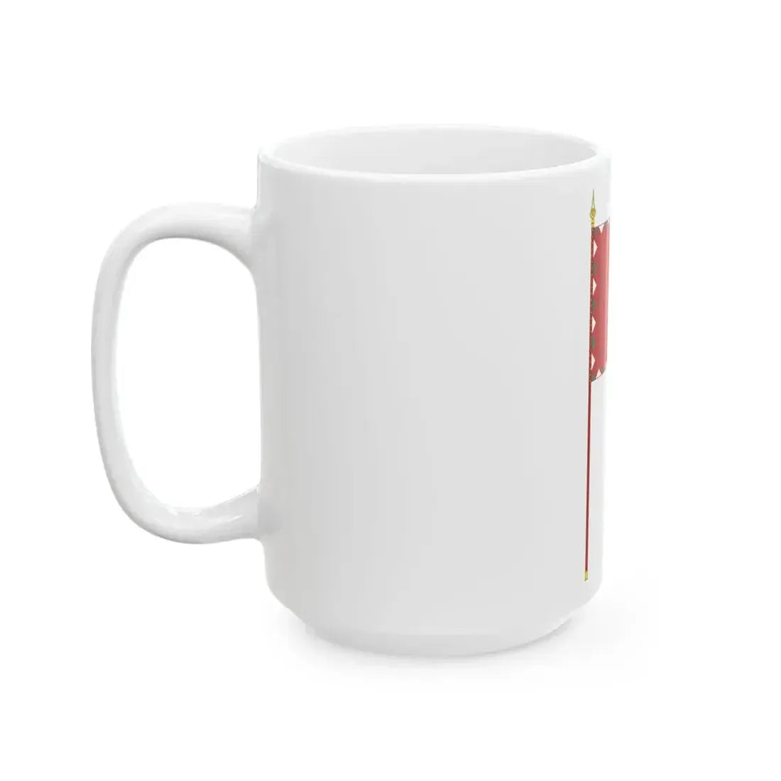Infantry Colour of the Hungarian Peoples Army 1950-1957 with staff (Hungary) White Coffee Mug - Go Mug Yourself