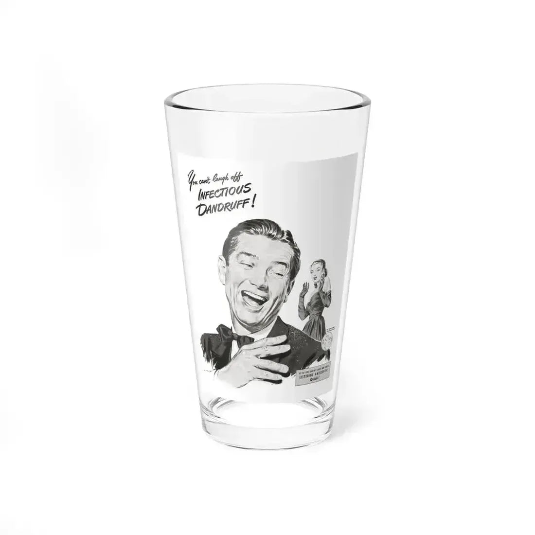 Infections Dandrff advertisement, Look magazine, August 16, 1949 - Pint Glass 16oz 16oz - Go Mug Yourself