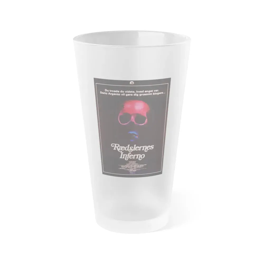 INFERNO (DANISH) 1980 Movie Poster - Frosted Pint Glass 16oz 16oz Frosted - Go Mug Yourself