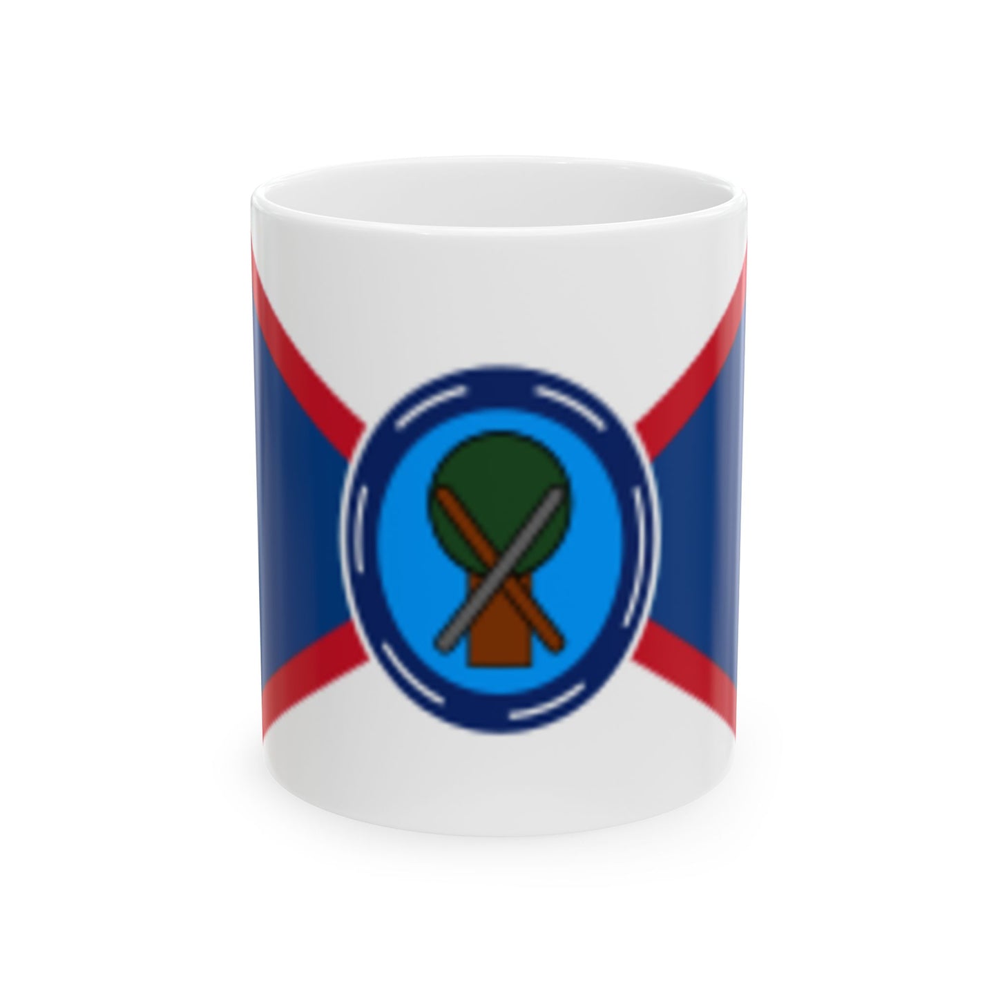 Infobox Flag of the Belize Defence Force (Belize) White Coffee Mug-11oz-Go Mug Yourself