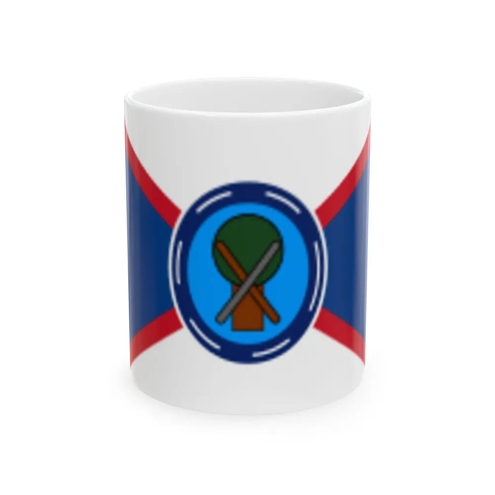 Infobox Flag of the Belize Defence Force (Belize) White Coffee Mug 11oz - Go Mug Yourself