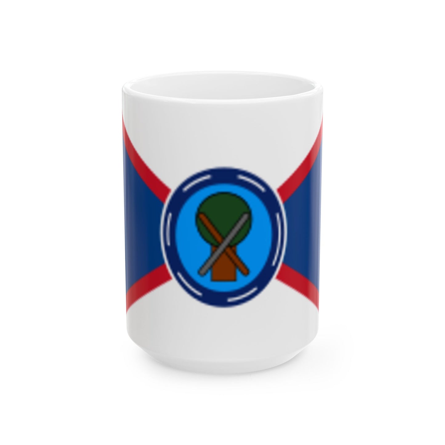 Infobox Flag of the Belize Defence Force (Belize) White Coffee Mug-15oz-Go Mug Yourself