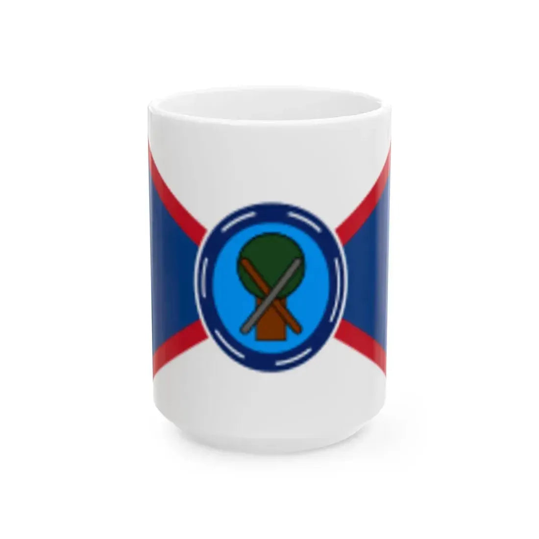 Infobox Flag of the Belize Defence Force (Belize) White Coffee Mug 15oz - Go Mug Yourself
