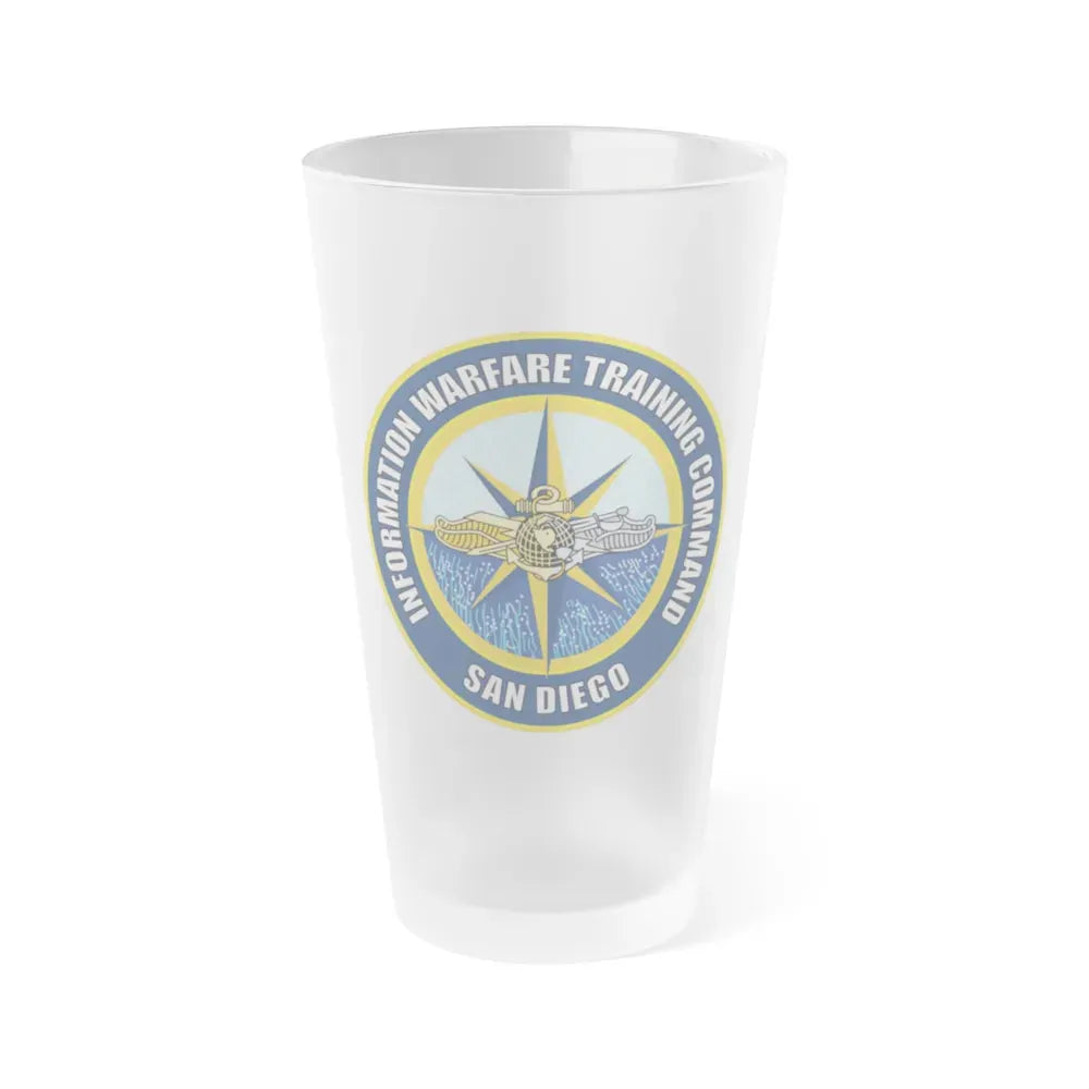 Information Warfare Training Command San Diego (U.S. Navy) Frosted Pint Glass 16oz Default Title - Go Mug Yourself