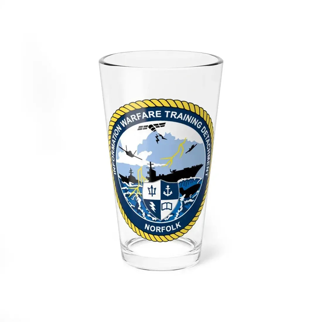 Information Warfare Training Detachment Norfolk (U.S. Navy) Pint Glass 16oz 16oz - Go Mug Yourself