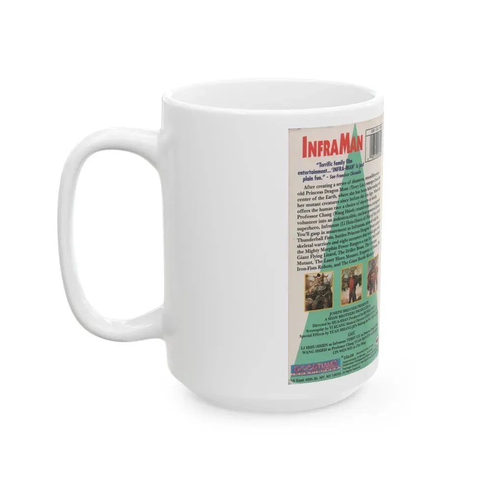 INFRA MAN IS POWER (VHS COVER) - White Coffee Mug - Go Mug Yourself