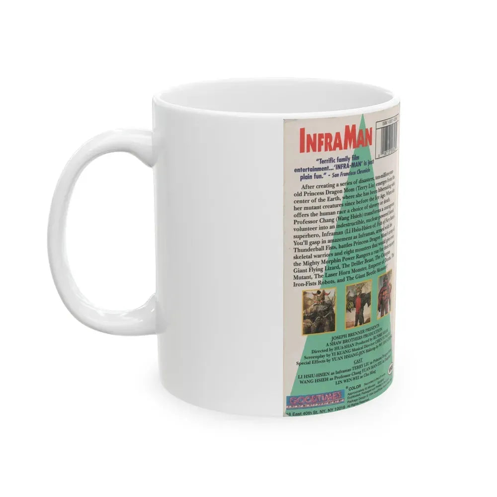 INFRA MAN IS POWER (VHS COVER) - White Coffee Mug - Go Mug Yourself