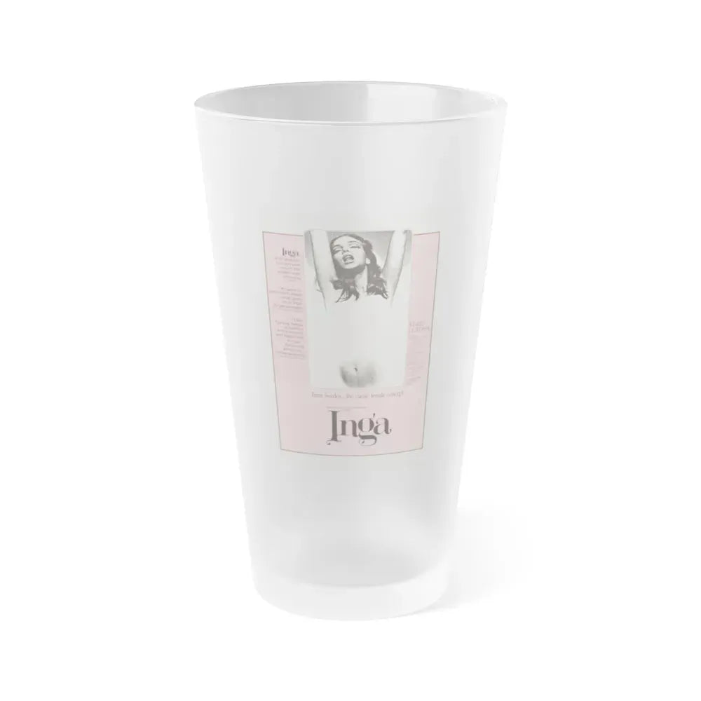 INGA 1968 Movie Poster - Frosted Pint Glass 16oz 16oz Frosted - Go Mug Yourself