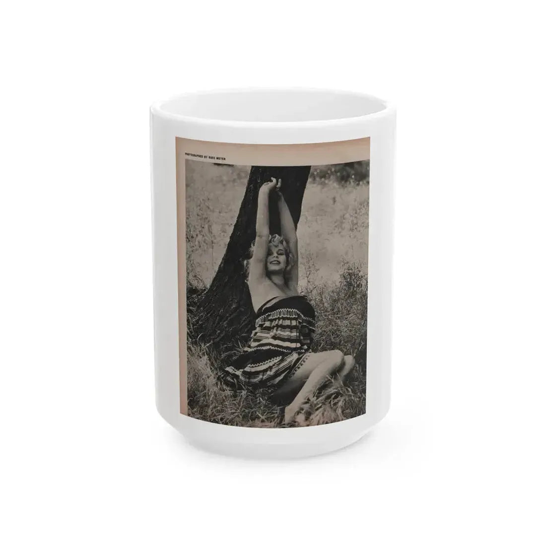 Ingrid Goude #29 - SEE Mag. Jan. '58 - 1 Page & 1 B&W Photo (Vintage Female Icon) White Coffee Mug 15oz - Go Mug Yourself