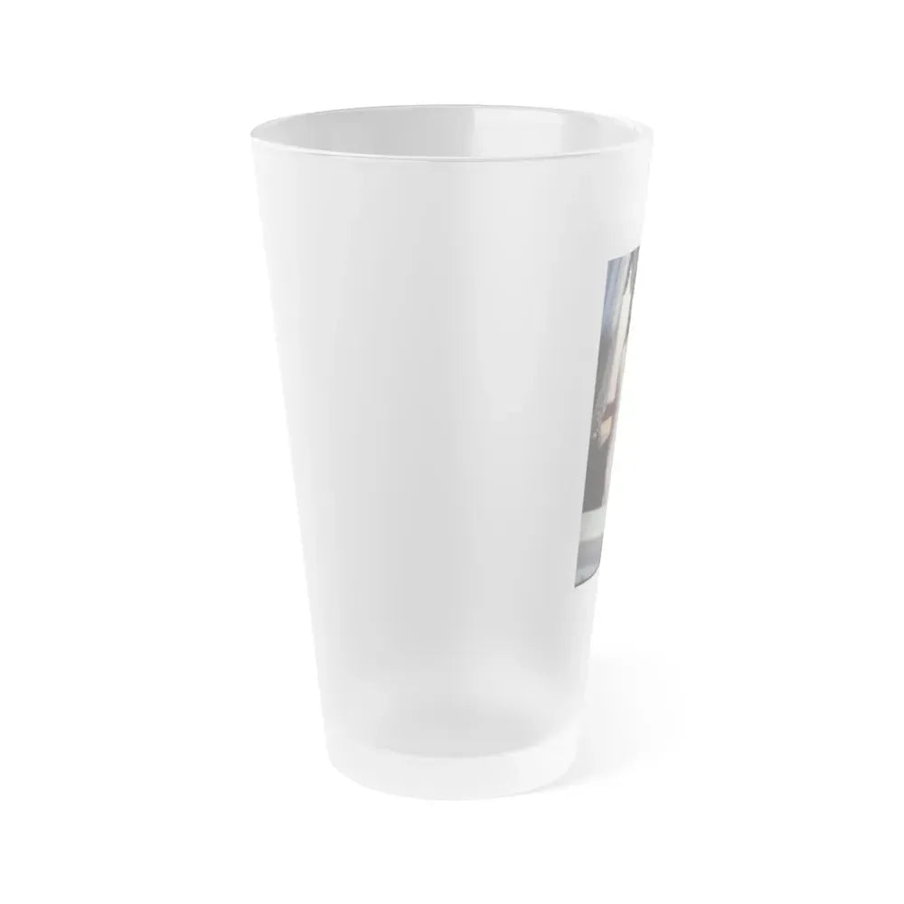 Ingrid Pitt #100 (Vintage Female Icon) Frosted Pint Glass 16oz - Go Mug Yourself