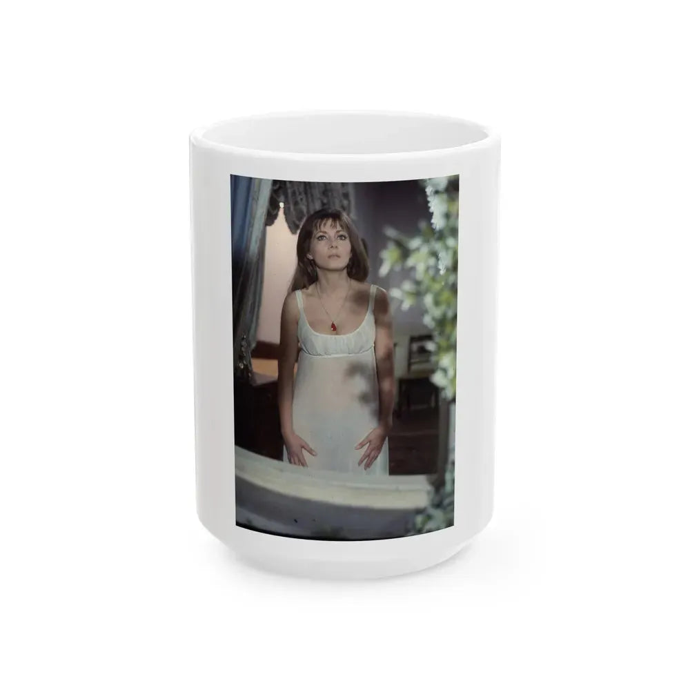 Ingrid Pitt #100 (Vintage Female Icon) White Coffee Mug 15oz - Go Mug Yourself