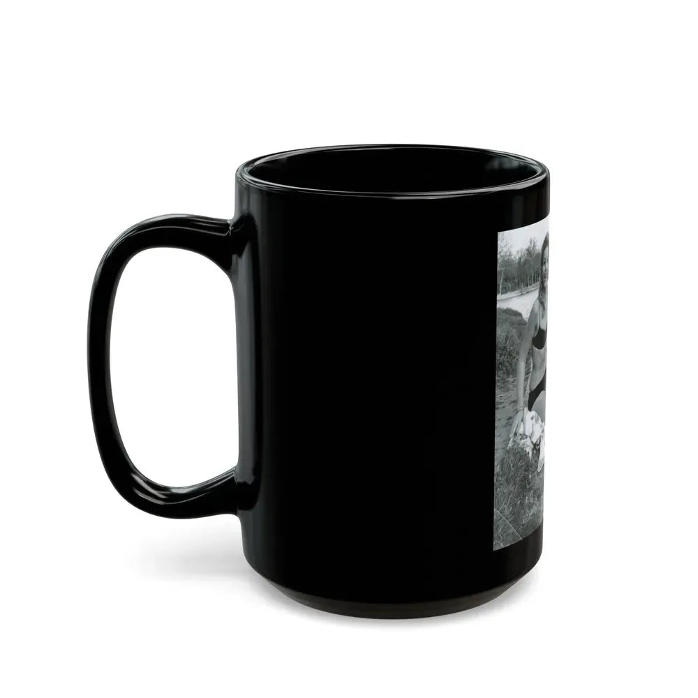 Ingrid Pitt #111 (Vintage Female Icon) Black Coffee Mug - Go Mug Yourself
