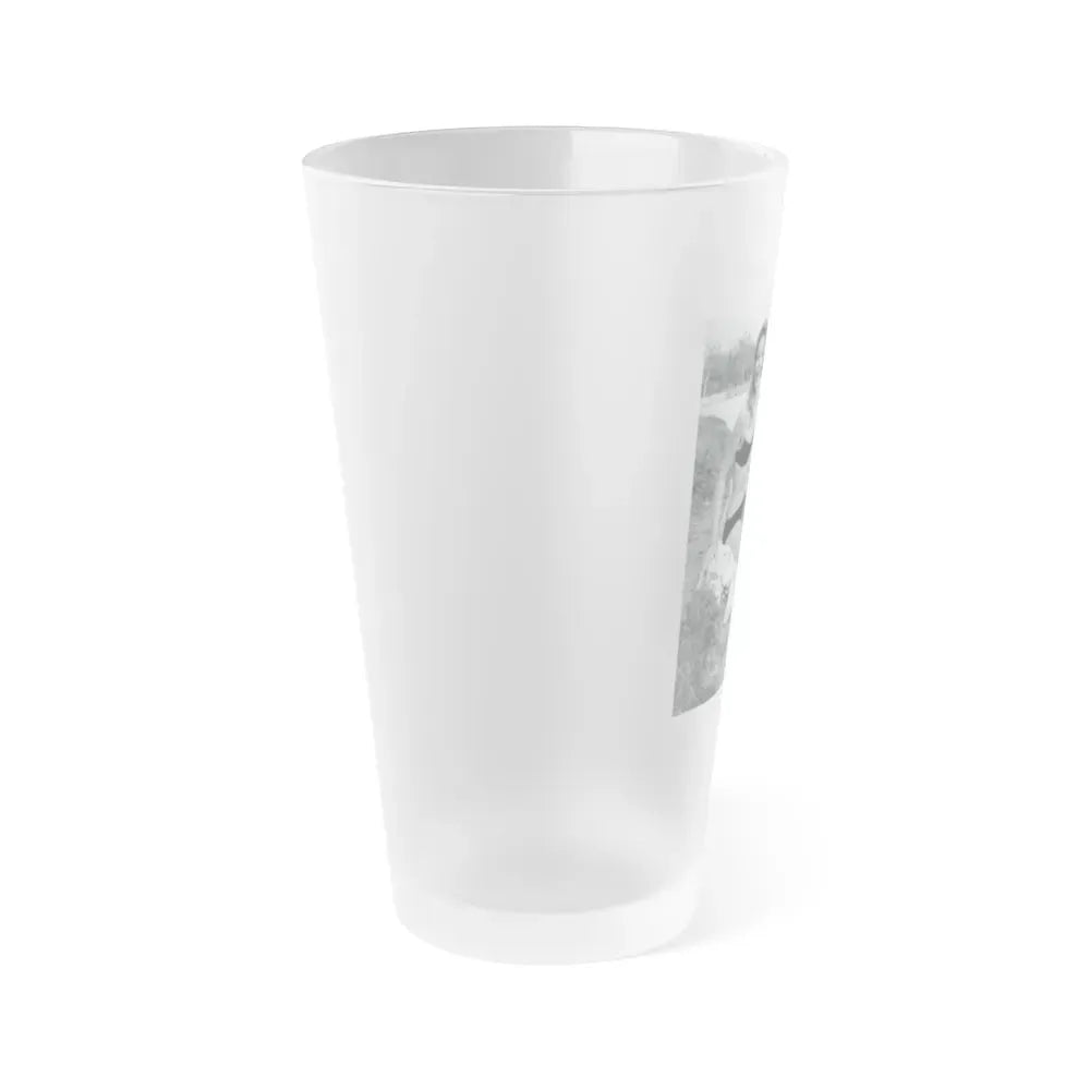 Ingrid Pitt #111 (Vintage Female Icon) Frosted Pint Glass 16oz - Go Mug Yourself