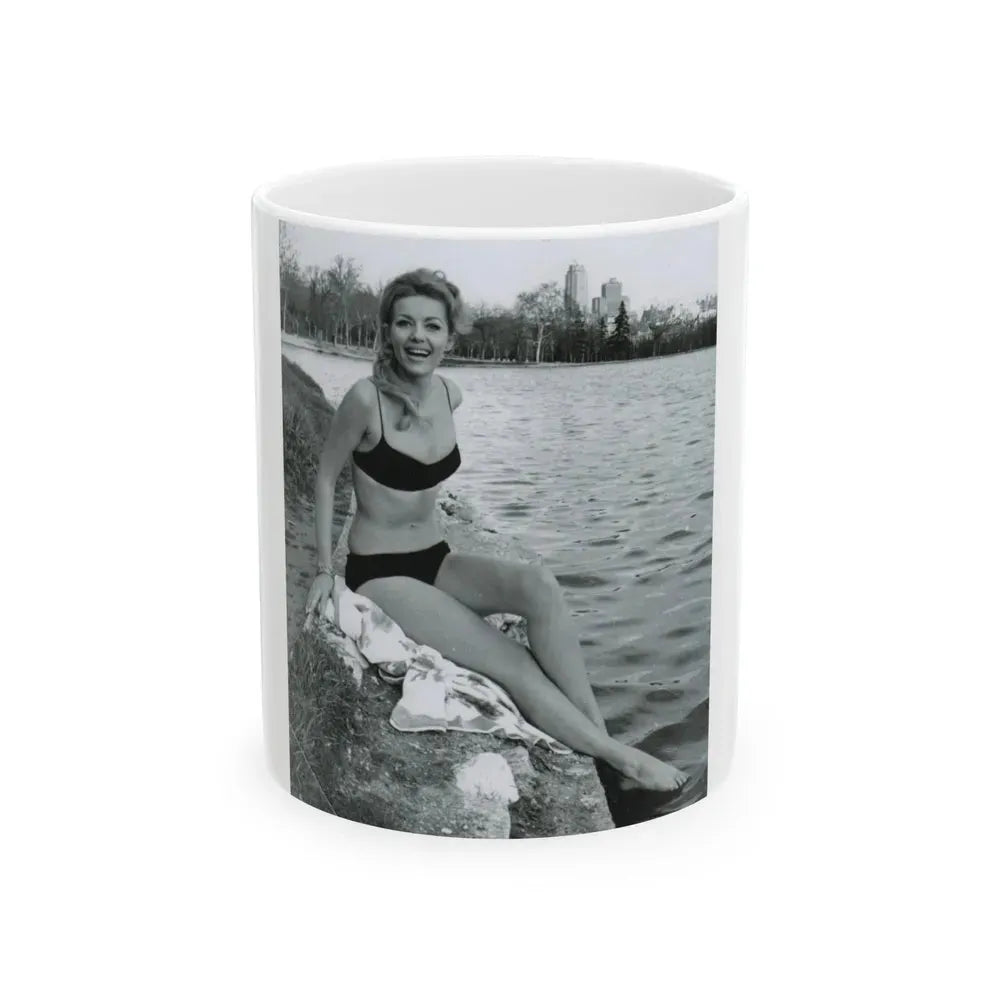 Ingrid Pitt #111 (Vintage Female Icon) White Coffee Mug 11oz - Go Mug Yourself