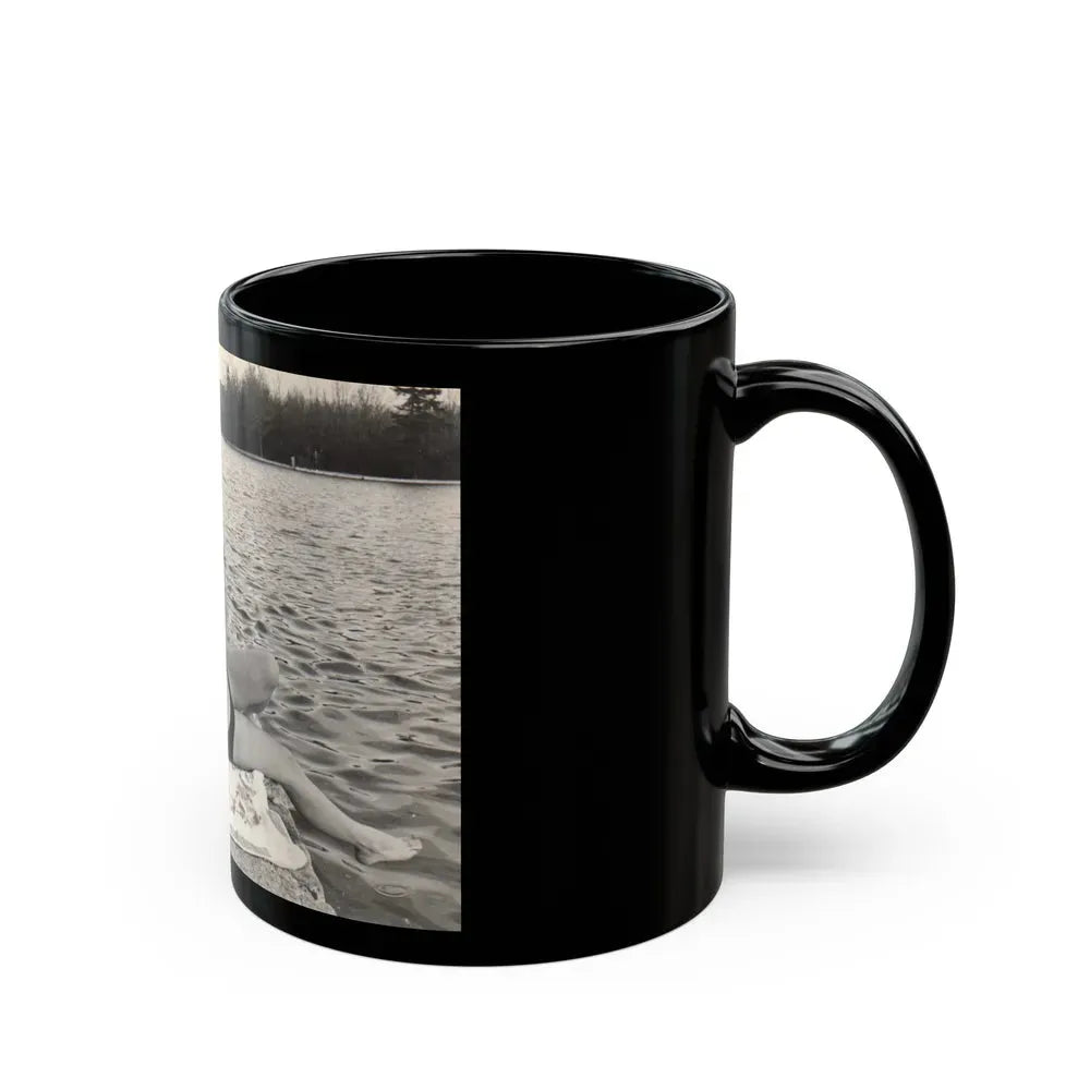 Ingrid Pitt #113 (Vintage Female Icon) Black Coffee Mug - Go Mug Yourself
