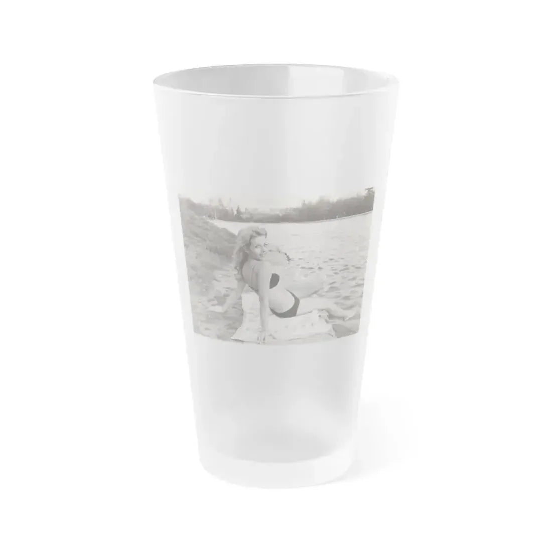 Ingrid Pitt #113 (Vintage Female Icon) Frosted Pint Glass 16oz 16oz Frosted - Go Mug Yourself
