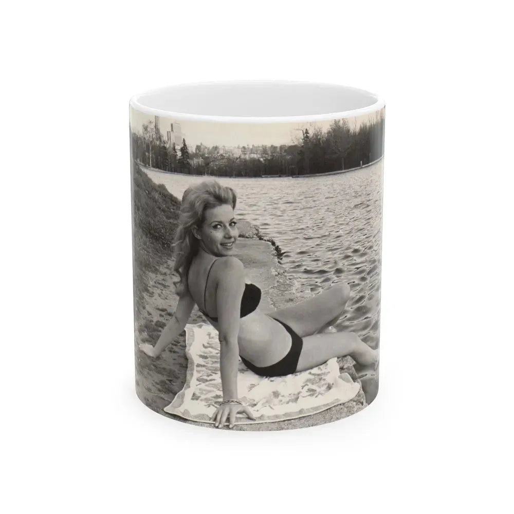 Ingrid Pitt #113 (Vintage Female Icon) White Coffee Mug 11oz - Go Mug Yourself
