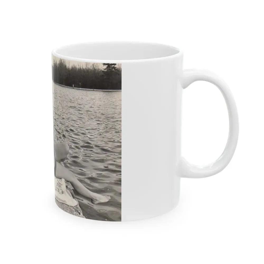 Ingrid Pitt #113 (Vintage Female Icon) White Coffee Mug - Go Mug Yourself