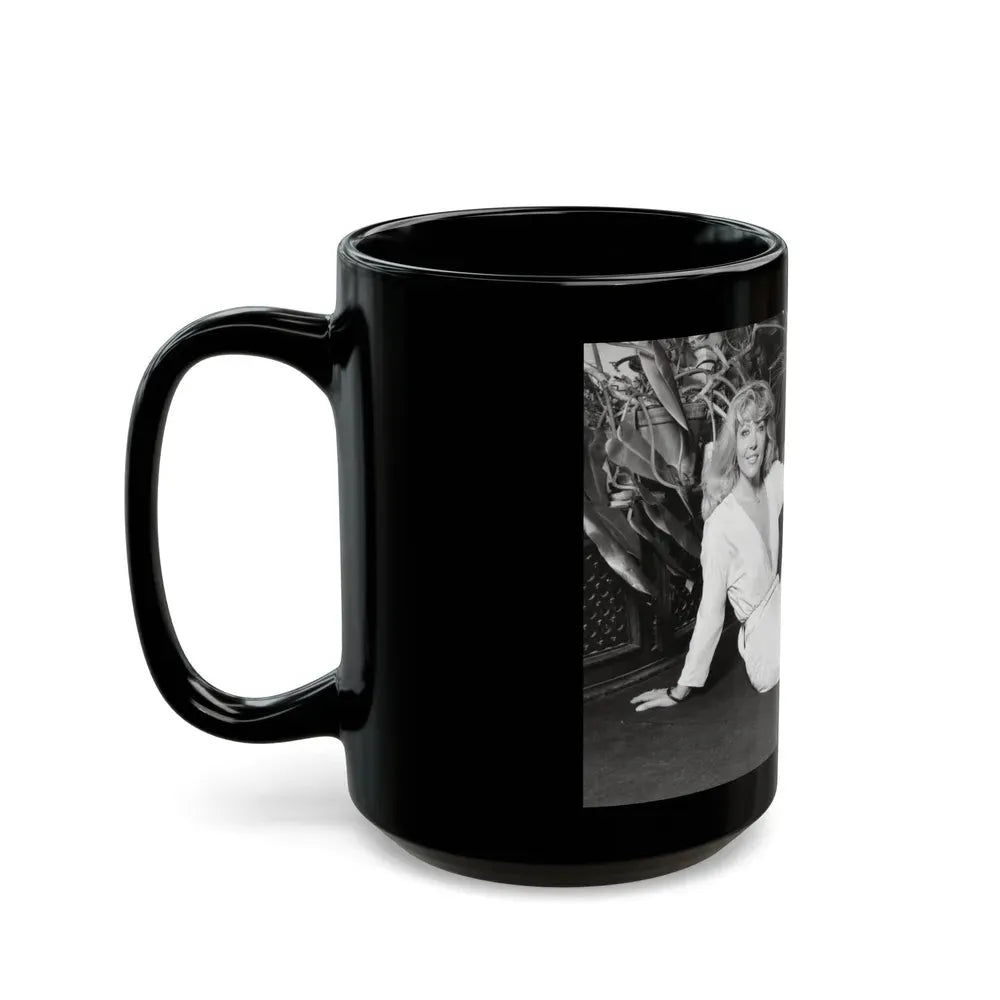 Ingrid Pitt #114 (Vintage Female Icon) Black Coffee Mug - Go Mug Yourself