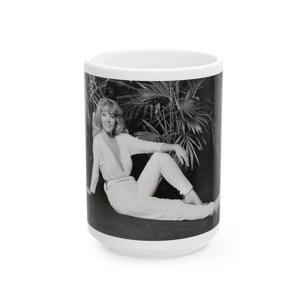 Ingrid Pitt #114 (Vintage Female Icon) White Coffee Mug 15oz - Go Mug Yourself
