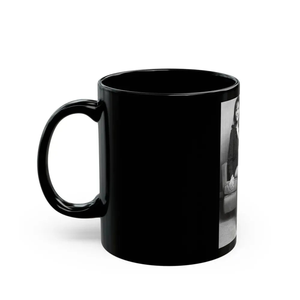 Ingrid Pitt #115 (Vintage Female Icon) Black Coffee Mug - Go Mug Yourself