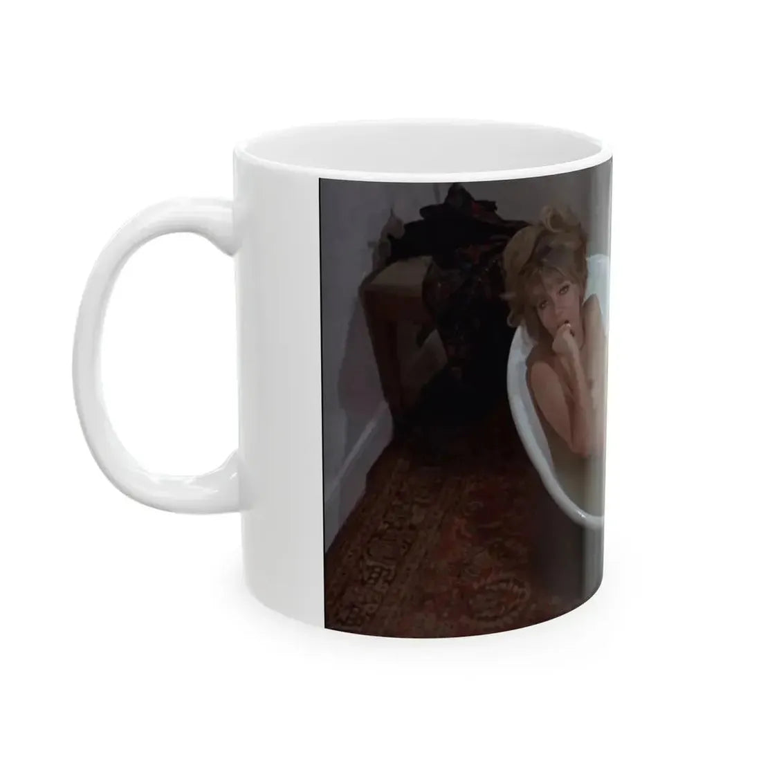 Ingrid Pitt #116 - Topless (Vintage Female Icon) White Coffee Mug - Go Mug Yourself