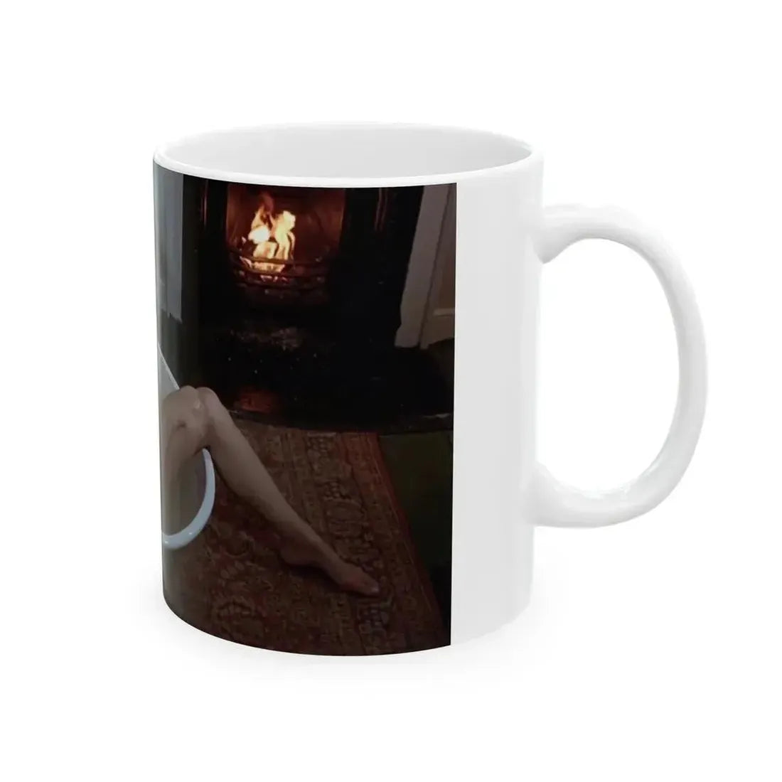 Ingrid Pitt #116 - Topless (Vintage Female Icon) White Coffee Mug - Go Mug Yourself