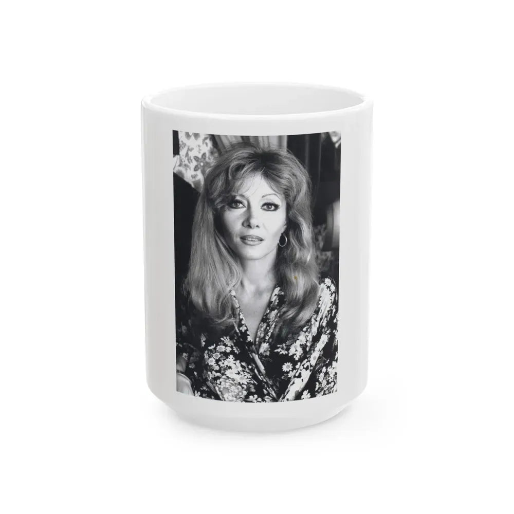 Ingrid Pitt #118 (Vintage Female Icon) White Coffee Mug 15oz - Go Mug Yourself