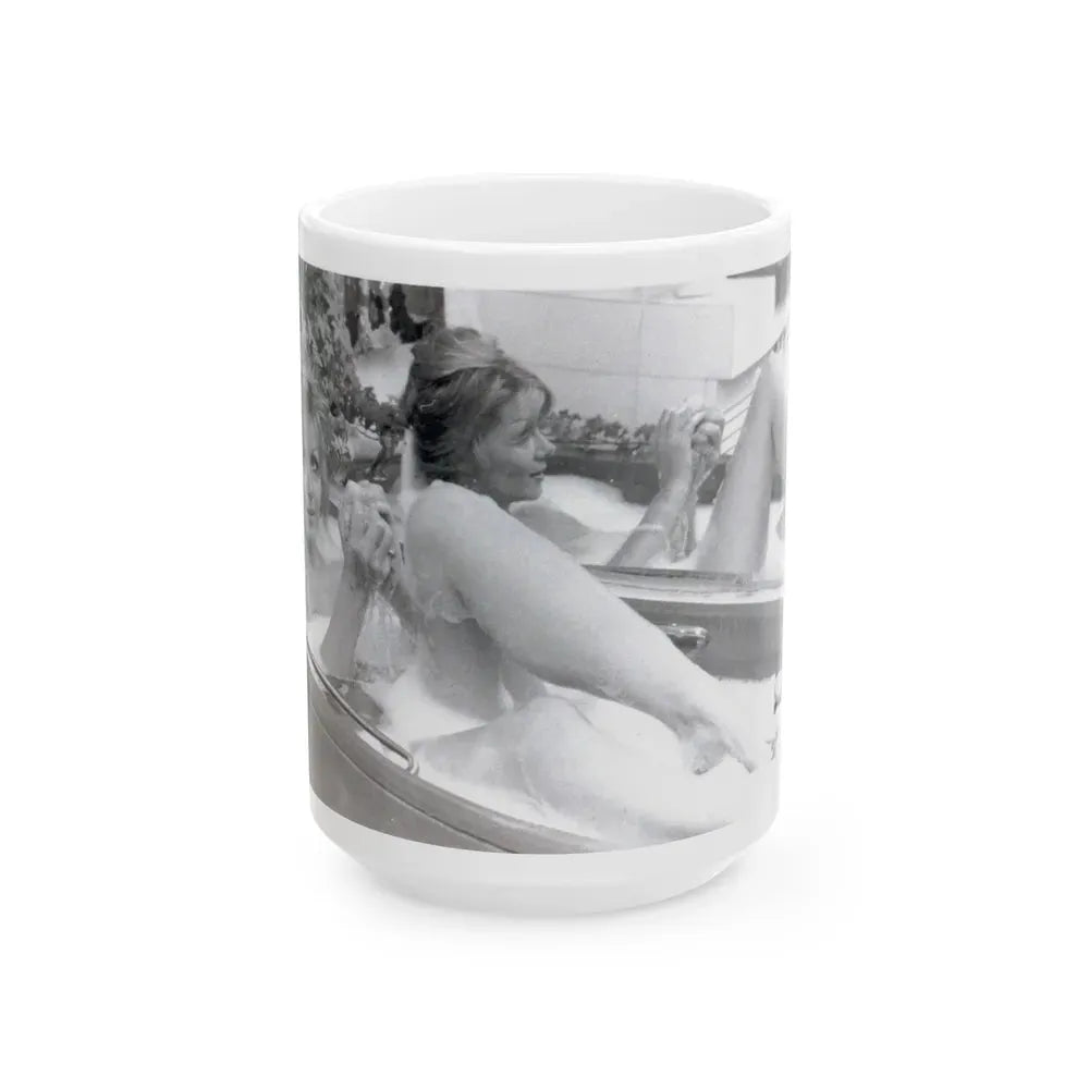 Ingrid Pitt #119 (Vintage Female Icon) White Coffee Mug 15oz - Go Mug Yourself