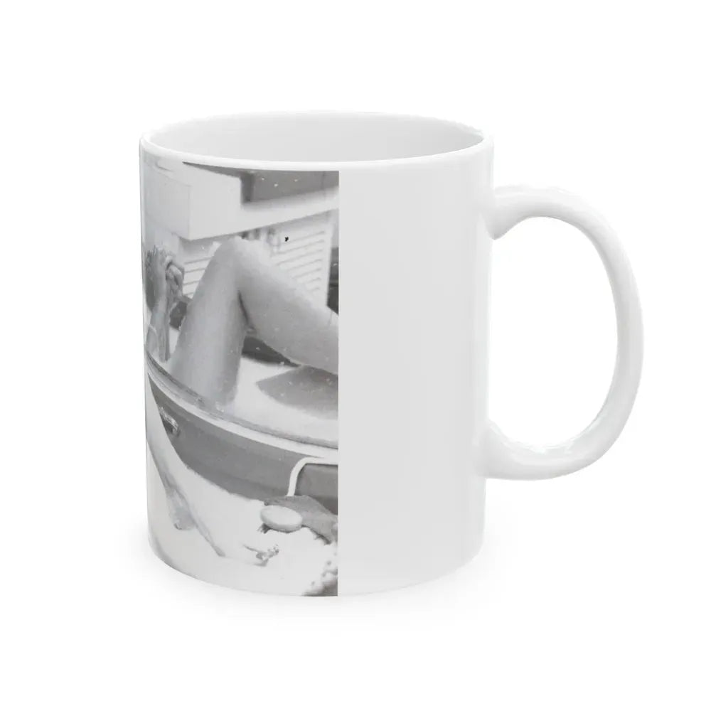 Ingrid Pitt #119 (Vintage Female Icon) White Coffee Mug - Go Mug Yourself