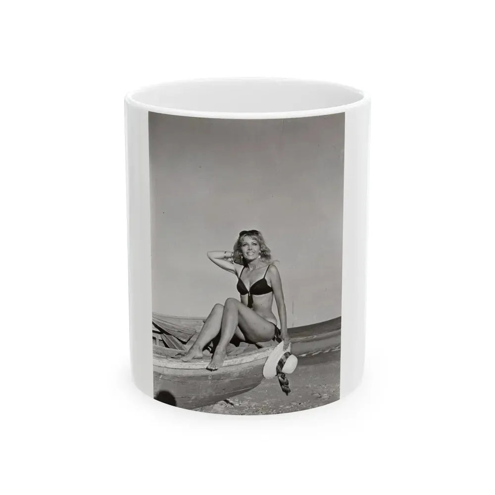 Ingrid Pitt #123 (Vintage Female Icon) White Coffee Mug 11oz - Go Mug Yourself