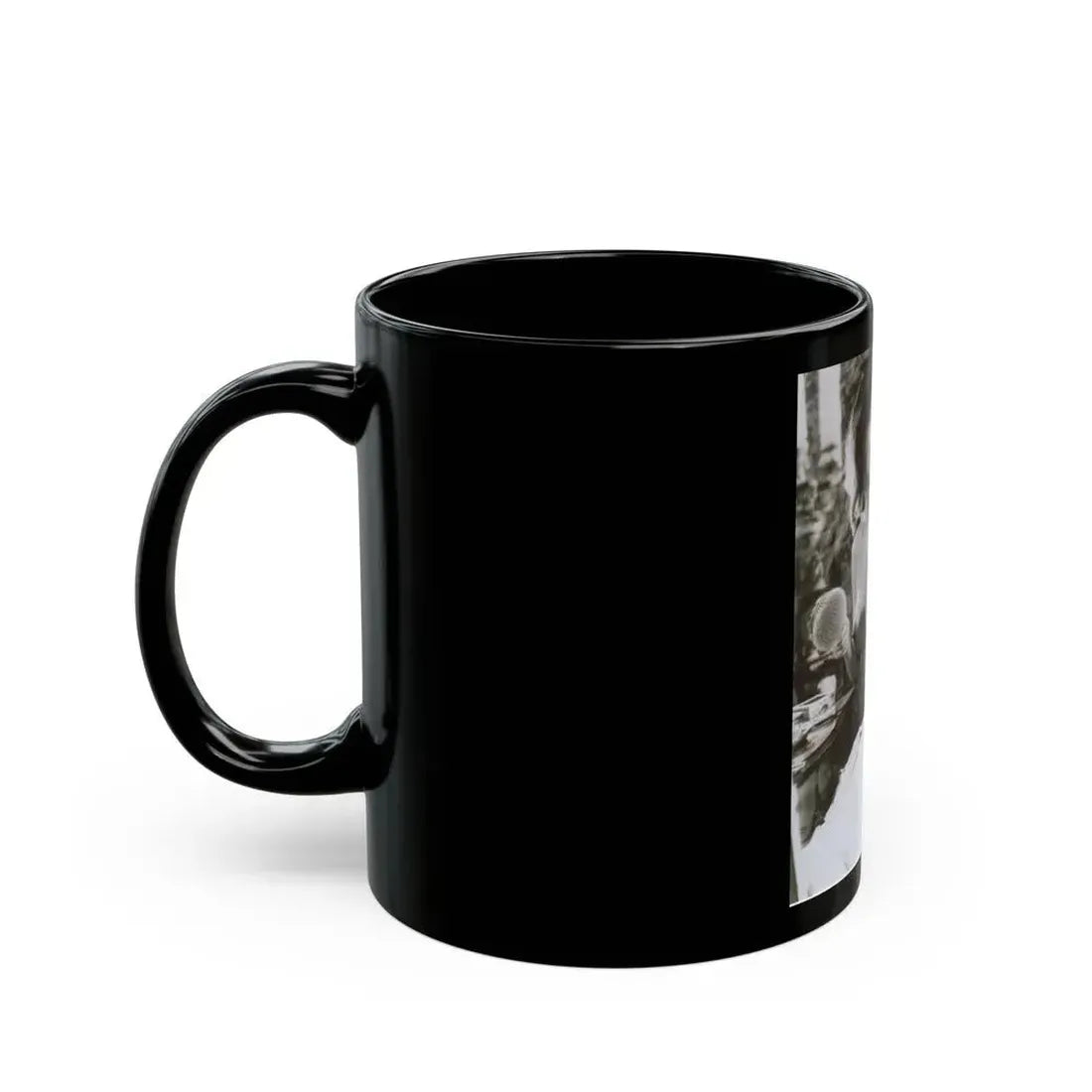 Ingrid Pitt #124 - Topless (Vintage Female Icon) Black Coffee Mug - Go Mug Yourself