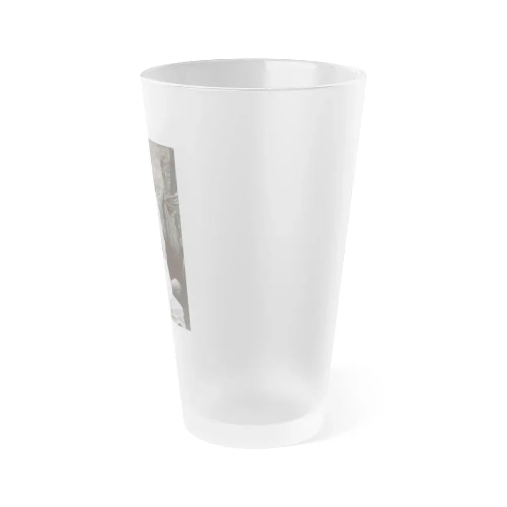 Ingrid Pitt #124 - Topless (Vintage Female Icon) Frosted Pint Glass 16oz - Go Mug Yourself