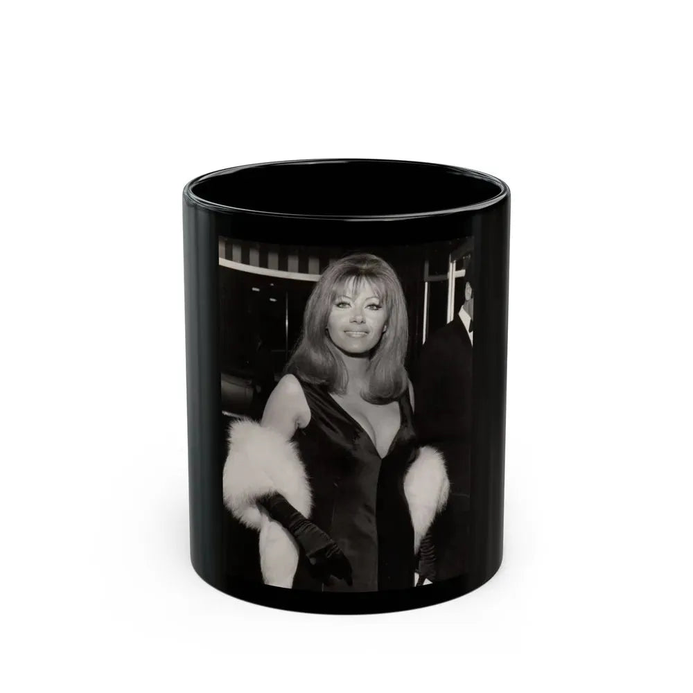 Ingrid Pitt #125 (Vintage Female Icon) Black Coffee Mug 11oz - Go Mug Yourself