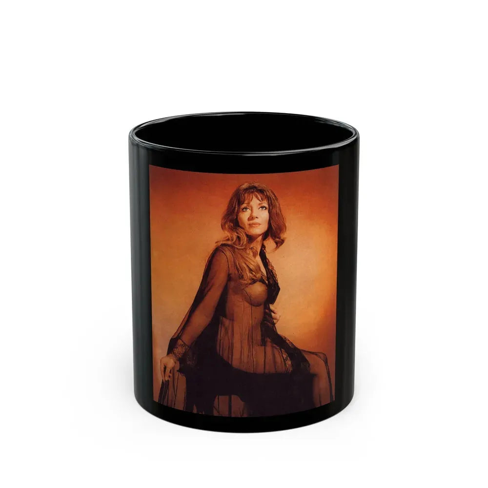 Ingrid Pitt #126 (Vintage Female Icon) Black Coffee Mug 11oz - Go Mug Yourself