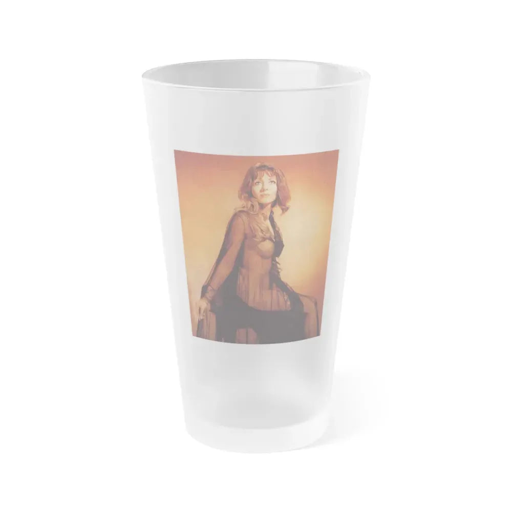 Ingrid Pitt #126 (Vintage Female Icon) Frosted Pint Glass 16oz 16oz Frosted - Go Mug Yourself
