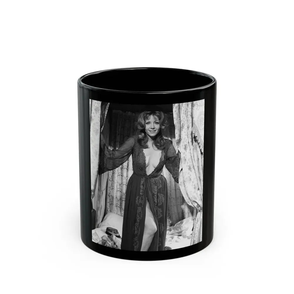 Ingrid Pitt #128 (Vintage Female Icon) Black Coffee Mug 11oz - Go Mug Yourself