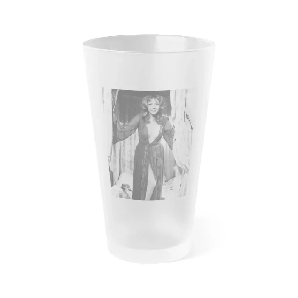Ingrid Pitt #128 (Vintage Female Icon) Frosted Pint Glass 16oz 16oz Frosted - Go Mug Yourself