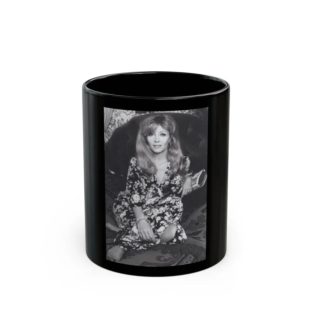 Ingrid Pitt #130 (Vintage Female Icon) Black Coffee Mug 11oz - Go Mug Yourself